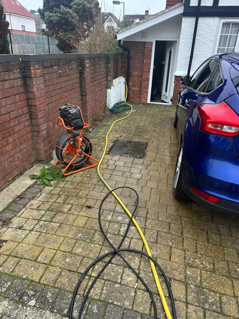 high jet pressure to unblock drain