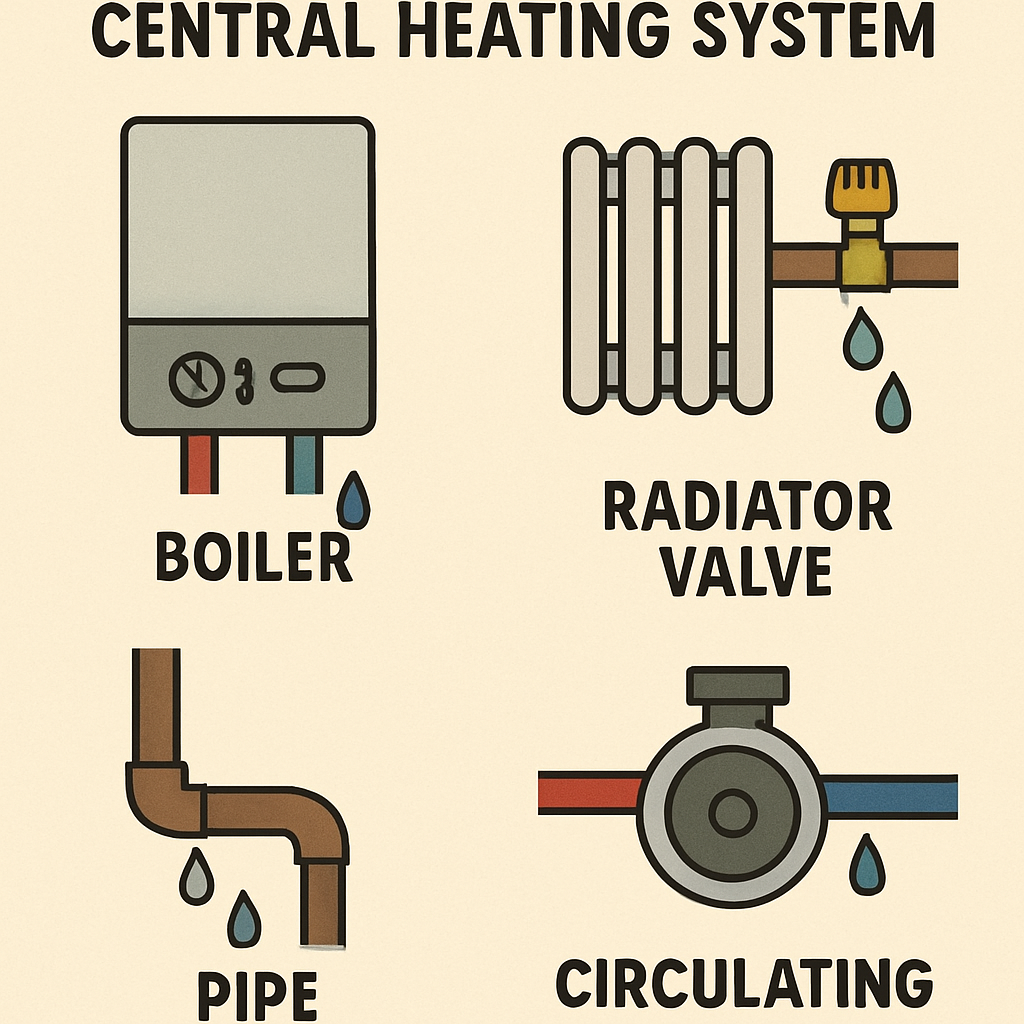 how to find a leak in the central heating system